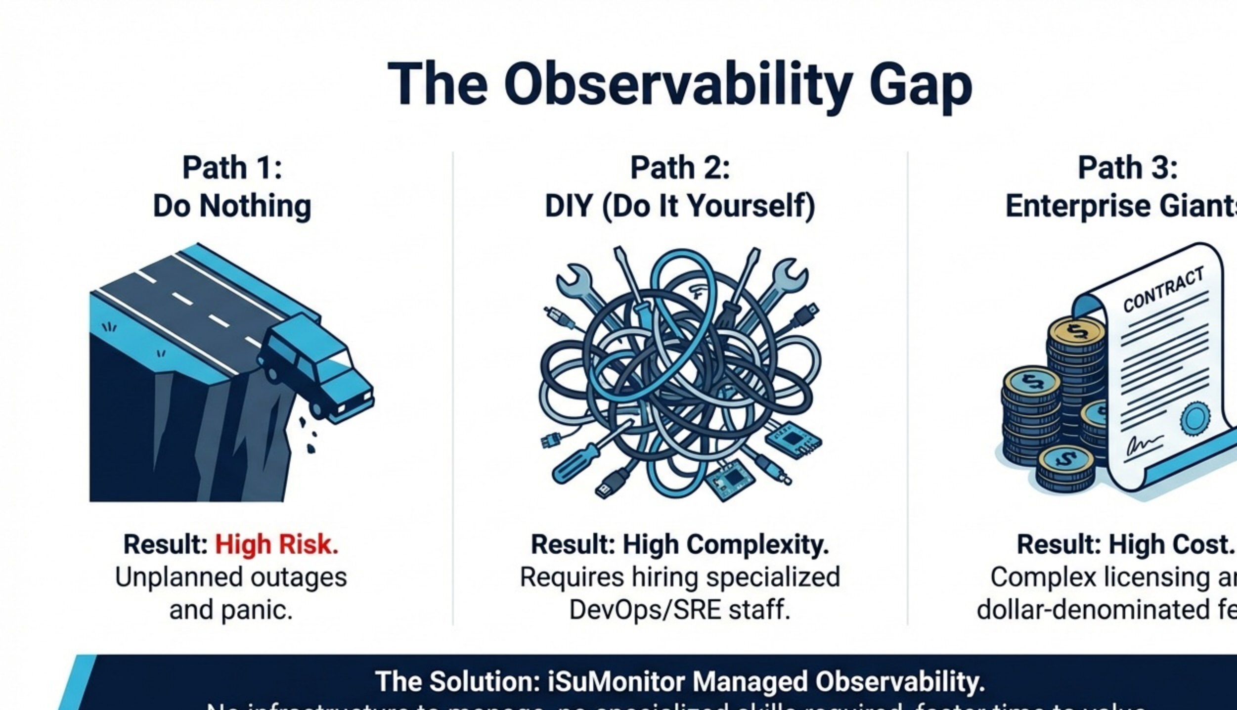 The Observability Gap: Do Nothing vs DIY vs Enterprise Giants